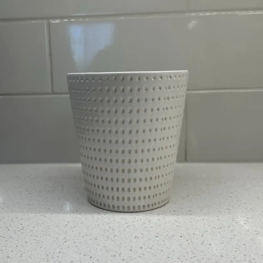 Sandstone Colored Ceramic Flower Pot